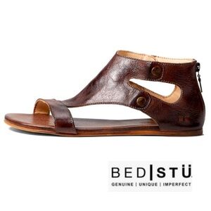 BED STU, SOTO, Size 7.5, Leather Sandals, Rich Deep, Brown, NWT! New in Box!